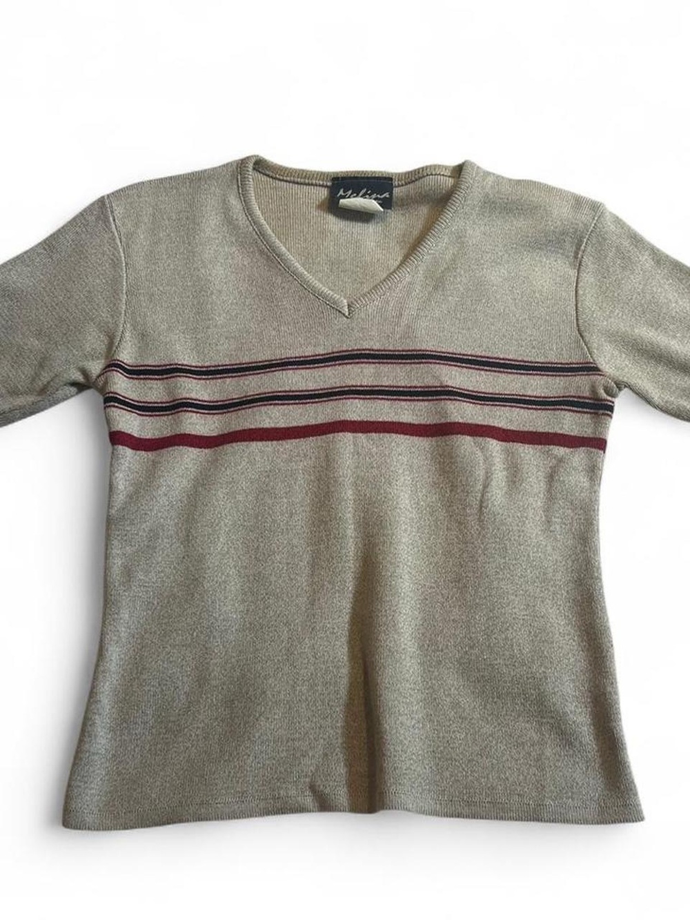 Vintage Melina V Neck Knit Top
